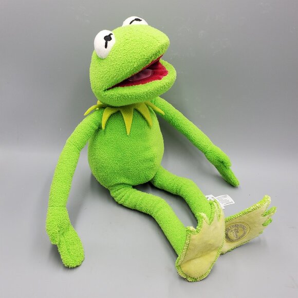 Disney Authentic Muppets Kermit the Frog Plush With Stamped Foot Genuine 18" - Picture 3 of 8